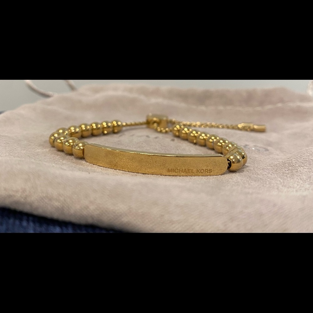 Michael Kors logo plaque bracelet